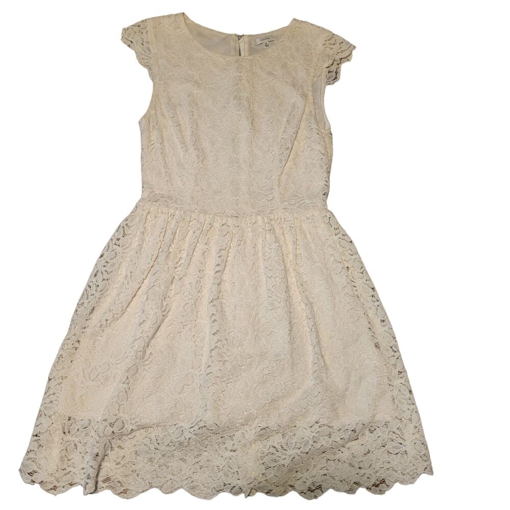 Talula girls lace zip up short sleeve dress, size 00